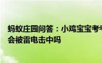 蚂蚁庄园问答：小鸡宝宝考考你夏季雷电多发在室内也可能会被雷电击中吗