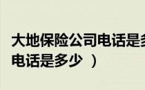 大地保险公司电话是多少（大地保险公司客服电话是多少 ）