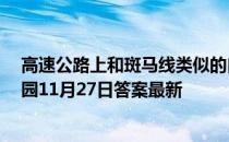 高速公路上和斑马线类似的白色平行线是干嘛用的  蚂蚁庄园11月27日答案最新