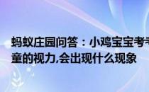 蚂蚁庄园问答：小鸡宝宝考考你正常情况下大部分学龄前儿童的视力,会出现什么现象