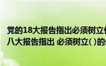 党的18大报告指出必须树立什么样的生态文明理念（党的十八大报告指出 必须树立( )的生态文明理念）