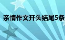 亲情作文开头结尾5条（亲情作文开头结尾）