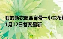 有的新衣服会自带一小块布料，这是做什么用的 蚂蚁庄园11月12日答案最新