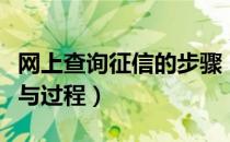 网上查询征信的步骤（个人征信网上查询方法与过程）