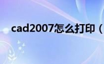 cad2007怎么打印（cad2007怎么激活）