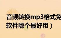 音频转换mp3格式免费软件（MP3在线转换软件哪个最好用）