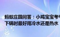 蚂蚁庄园问答：小鸡宝宝考考你为了让煮出来的粽子更美味下锅时最好用冷水还是热水