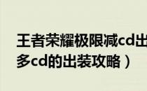 王者荣耀极限减cd出装（王者荣耀减cd减最多cd的出装攻略）