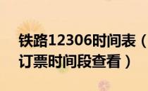 铁路12306时间表（12306铁路订票电话及订票时间段查看）