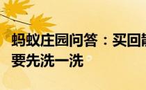 蚂蚁庄园问答：买回散装鸡蛋放进冰箱前要不要先洗一洗