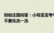 蚂蚁庄园问答：小鸡宝宝考考你买回散装鸡蛋放进冰箱前要不要先洗一洗