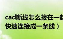 cad断线怎么接在一起（CAD中断线地方如何快速连接成一条线）