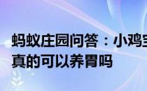 蚂蚁庄园问答：小鸡宝宝考考你常吃苏打饼干真的可以养胃吗