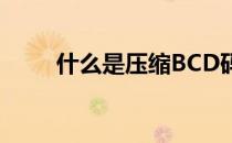 什么是压缩BCD码和非压缩BCD码