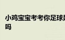 小鸡宝宝考考你足球是越圆越光滑，就越好踢吗