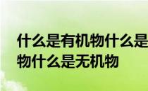 什么是有机物什么是无机物通俗 什么是有机物什么是无机物