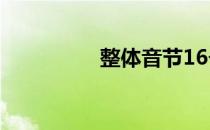 整体音节16个 整体音节