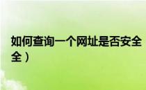 如何查询一个网址是否安全（如何查看一个网站网址是否安全）