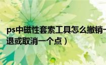 ps中磁性套索工具怎么撤销一个点（PS磁性套索工具怎么后退或取消一个点）