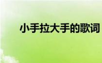 小手拉大手的歌词 小手拉大手的歌词