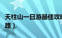 天柱山一日游最佳攻略（天柱山一日游最佳线路）