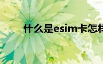 什么是esim卡怎样开通 什么是ESO