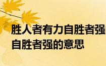 胜人者有力自胜者强的意思10字 胜人者有力自胜者强的意思