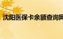 沈阳医保卡余额查询网 沈阳医保卡余额查询