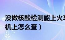 没做核酸检测能上火车吗（核酸检测报告在手机上怎么查）