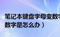 笔记本键盘字母变数字了（笔记本键盘字母变数字是怎么办）