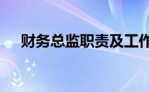 财务总监职责及工作内容 财务总监职责