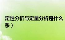 定性分析与定量分析是什么（定性分析与定量分析是什么关系）