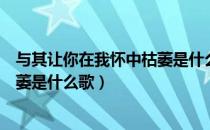 与其让你在我怀中枯萎是什么歌（歌词与其让你在我怀中枯萎是什么歌）