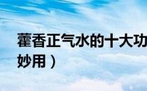 藿香正气水的十大功效（藿香正气水的24个妙用）