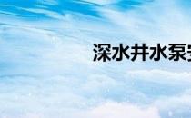 深水井水泵安装 深水井