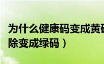 为什么健康码变成黄码了（健康码黄码怎么解除变成绿码）