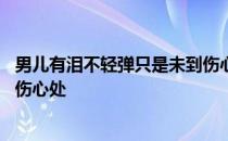 男儿有泪不轻弹只是未到伤心处图 男儿有泪不轻弹只是未到伤心处