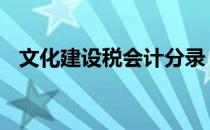 文化建设税会计分录 文化建设税会计分录