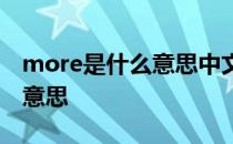 more是什么意思中文怎么翻译 more是什么意思