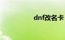 dnf改名卡 dnf改名卡