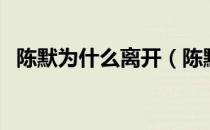 陈默为什么离开（陈默为什么离开宝洁？）