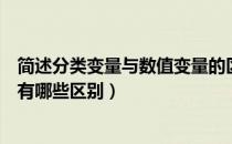 简述分类变量与数值变量的区别（简述分类变量与数值变量有哪些区别）