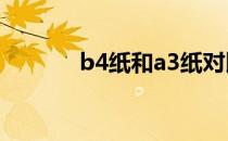 b4纸和a3纸对比 b4纸张大小