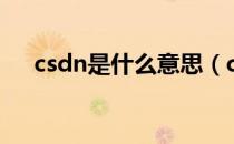 csdn是什么意思（csdn是指什么意思）