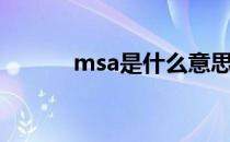 msa是什么意思（什么是msa）