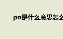 po是什么意思怎么读 po是什么意思