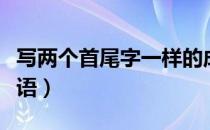 写两个首尾字一样的成语（头尾两字相同的成语）