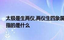 太极是生两仪,两仪生四象属于 太极生两仪两仪生四象四象指的是什么