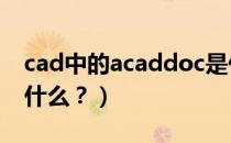 cad中的acaddoc是什么（CAD里的acad是什么？）