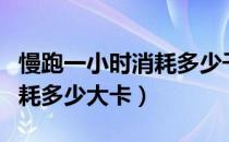 慢跑一小时消耗多少千卡（正常慢跑一小时消耗多少大卡）